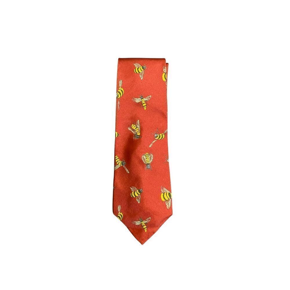 Perry Ellis men’s bee print 100% silk necktie